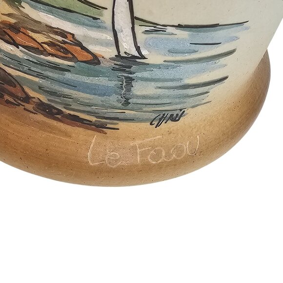 Grès de France Handpainted Stoneware Canister Schilder Coastal Cottage Pottery - Picture 10 of 16